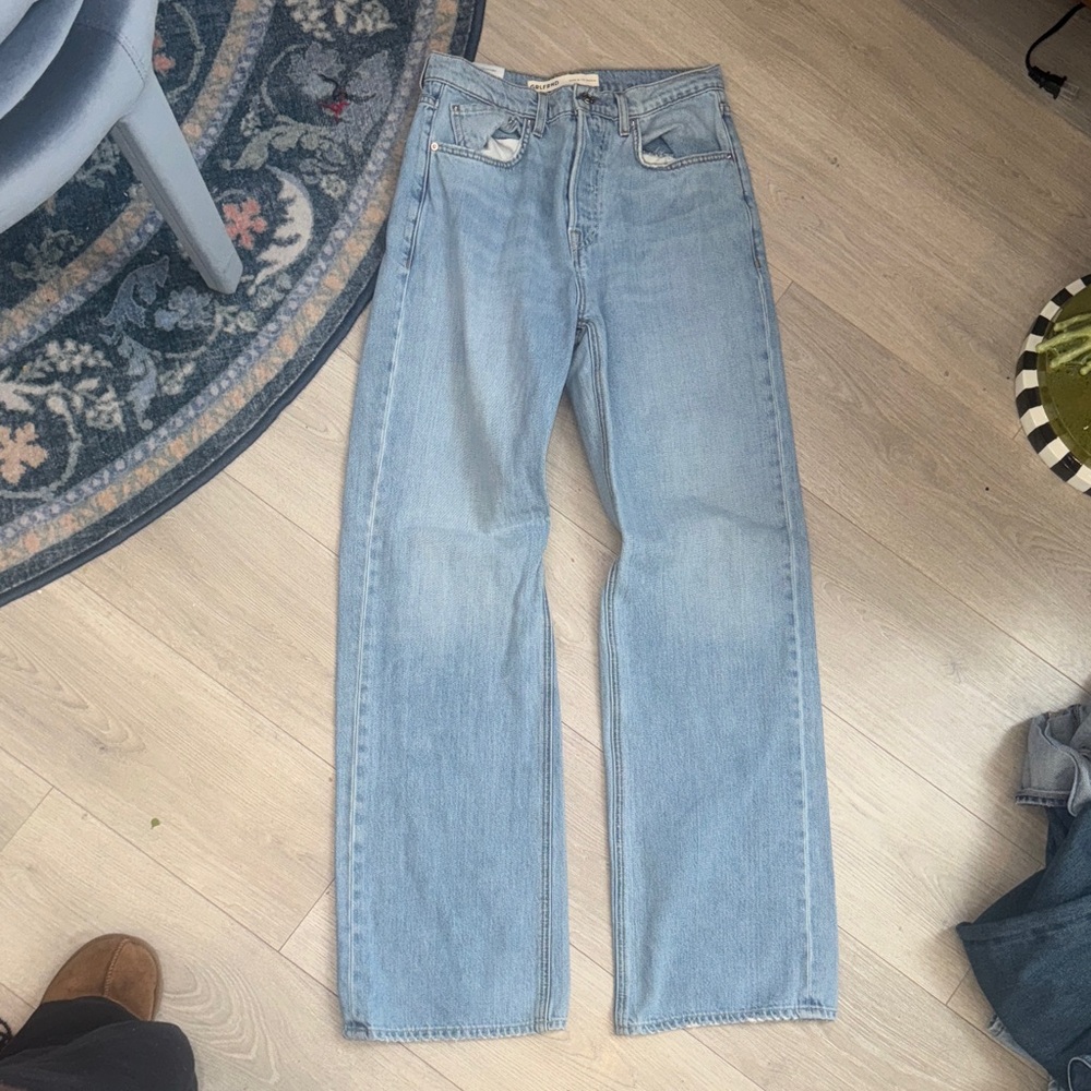 GRLFRND Light Blue Straight Leg Jeans